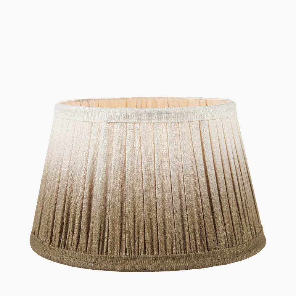 Pacific Lifestyle Lighting Scallop 30cm Taupe Ombre Soft Pleated Tapered Shade House of Isabella UK