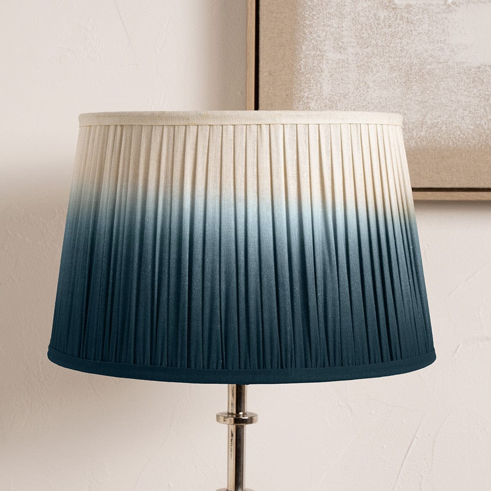Scallop 35cm Blue Ombre Soft Pleated Tapered Shade.