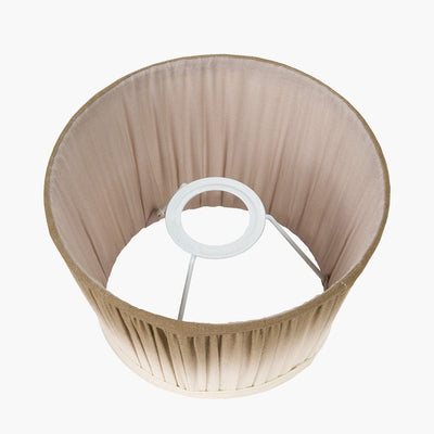 Pacific Lifestyle Lighting Scallop 35cm Taupe Ombre Soft Pleated Tapered Shade House of Isabella UK