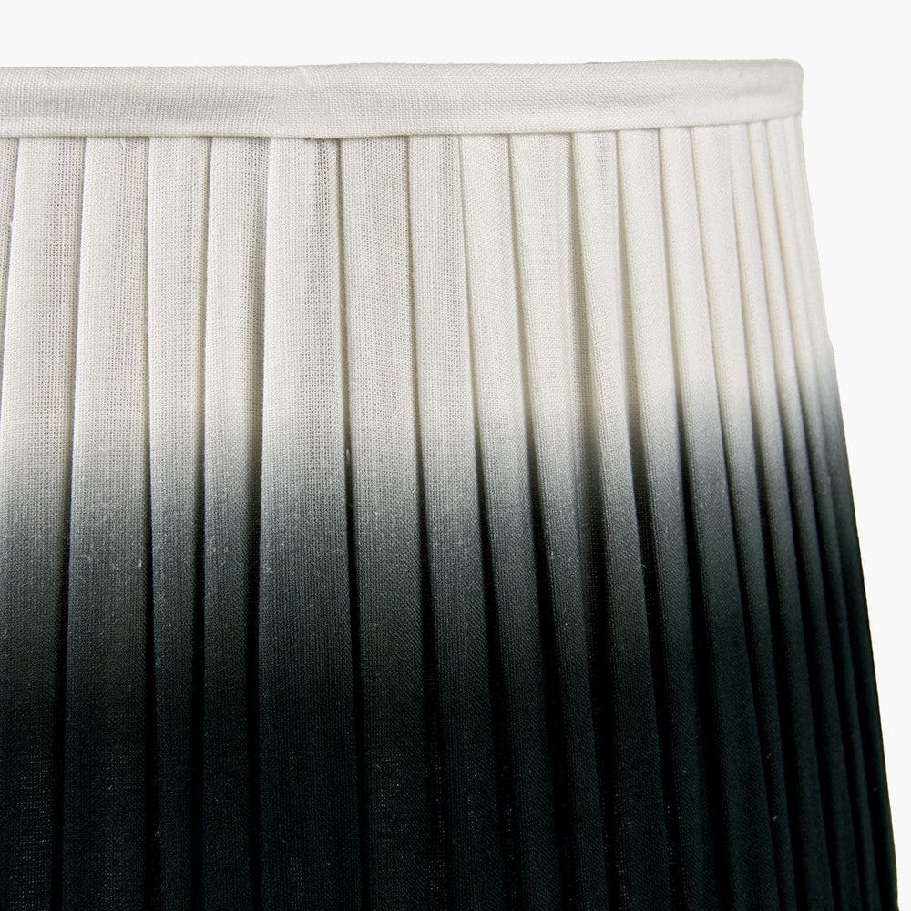 Scallop 40cm Black Ombre Soft Pleated Tapered Shade.