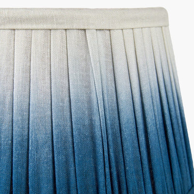 Pacific Lifestyle Lighting Scallop 40cm Blue Ombre Soft Pleated Tapered Shade House of Isabella UK