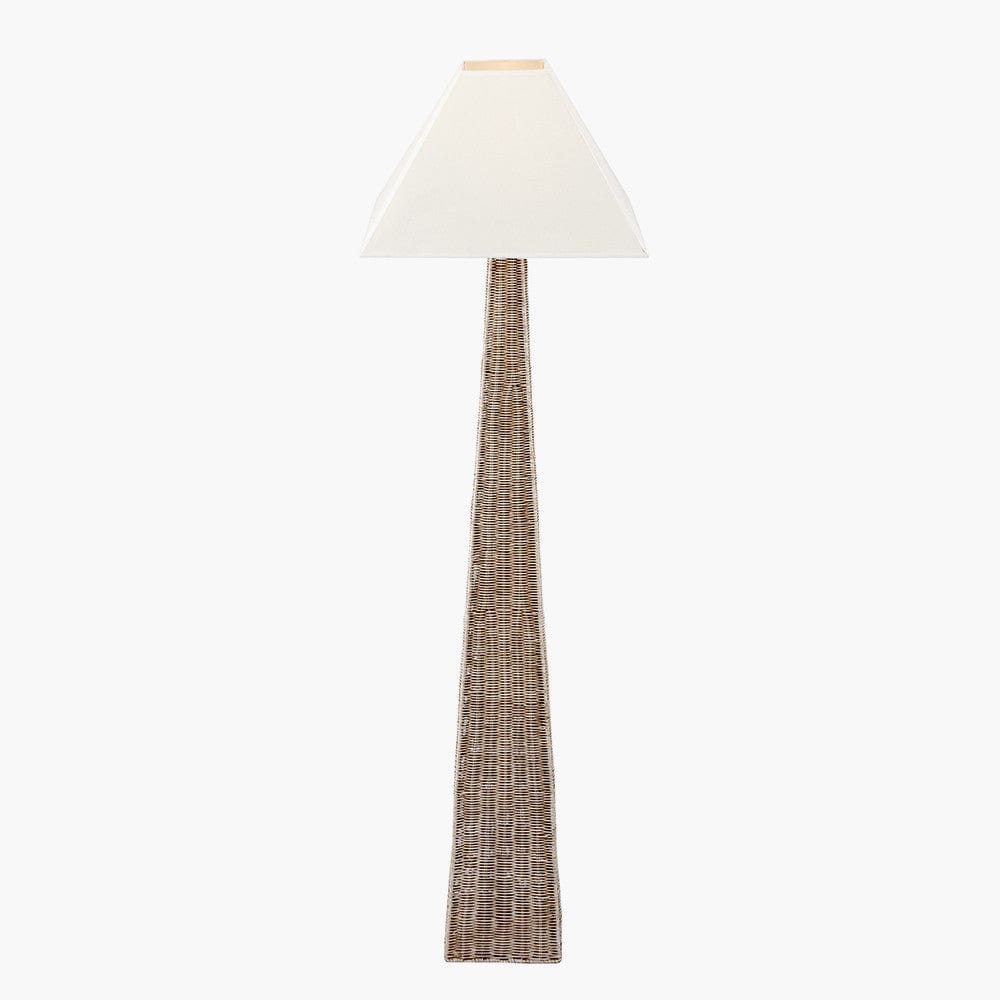 Pacific Lifestyle Lighting Seacomb Rattan Pyramid Floor Lamp House of Isabella UK