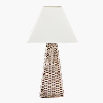 Pacific Lifestyle Lighting Seacomb Rattan Pyramid Table Lamp House of Isabella UK