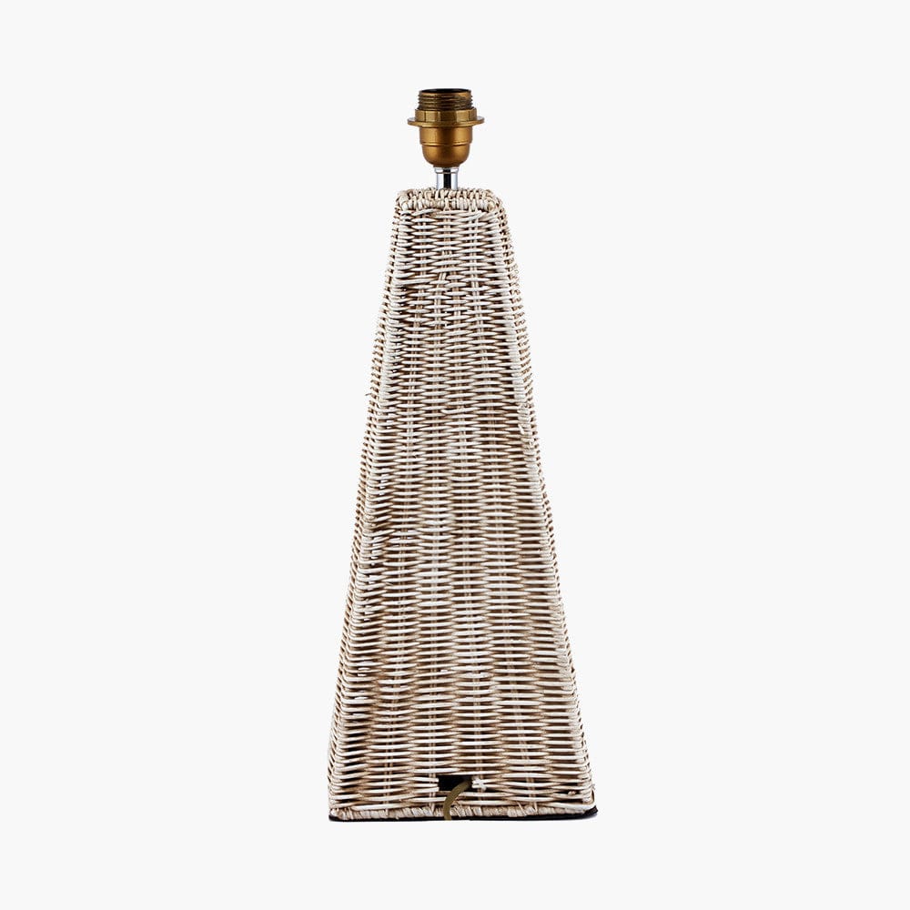 Seacomb Rattan Pyramid Table Lamp.