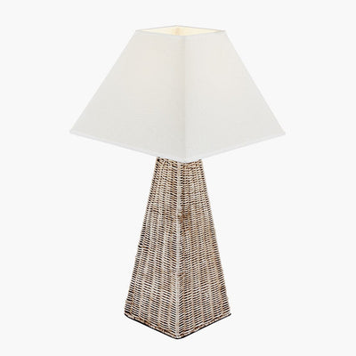 Pacific Lifestyle Lighting Seacomb Rattan Pyramid Table Lamp House of Isabella UK