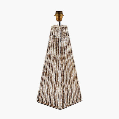 Pacific Lifestyle Lighting Seacomb Rattan Pyramid Table Lamp House of Isabella UK