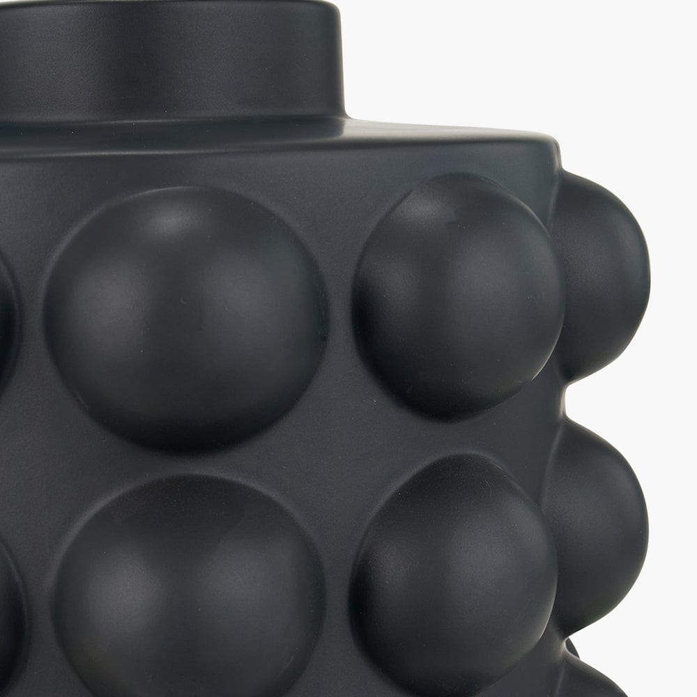 Serenity Black Bobbled Ceramic Large Table Lamp Base.