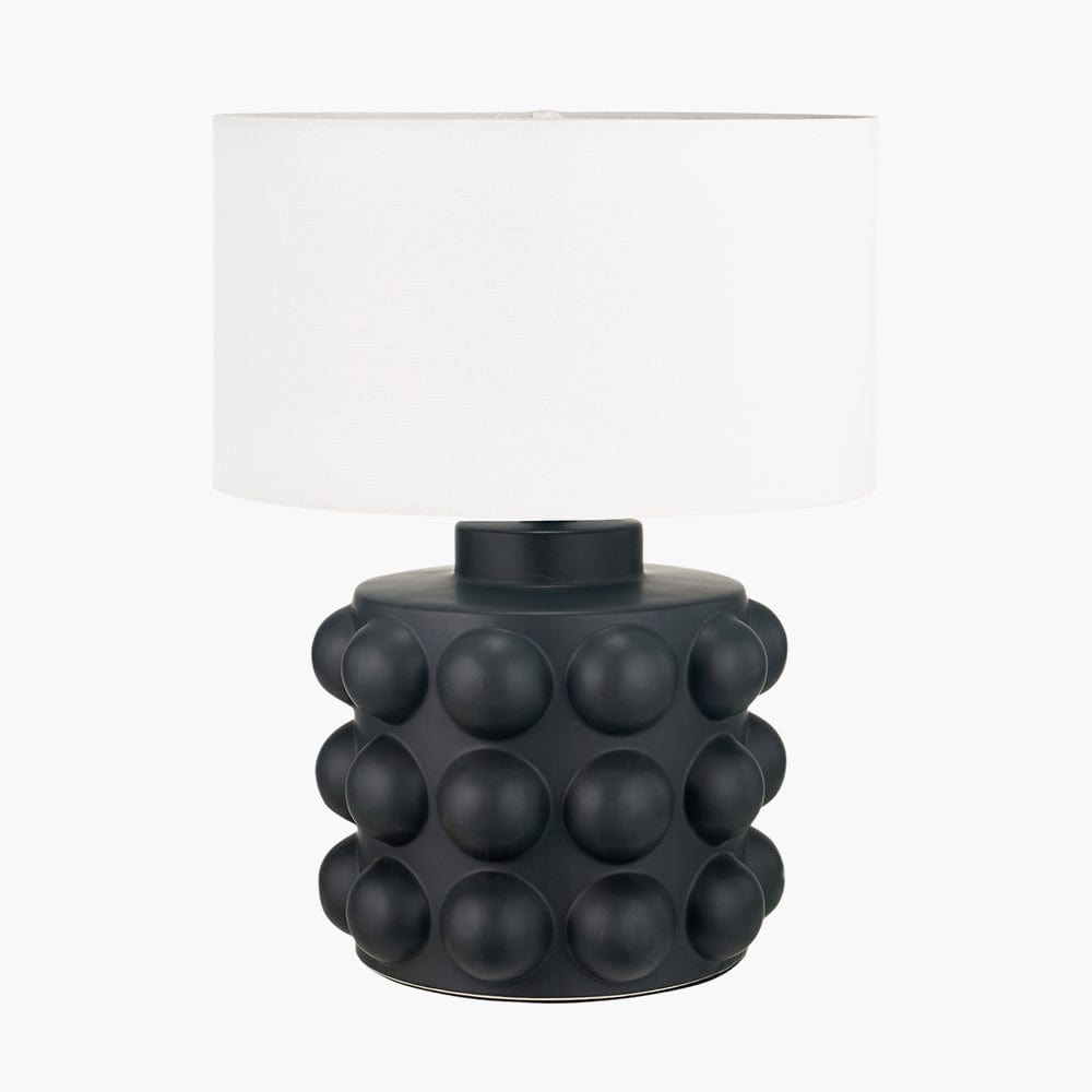 Pacific Lifestyle Lighting Serenity Black Bobbled Ceramic Large Table Lamp Base House of Isabella UK