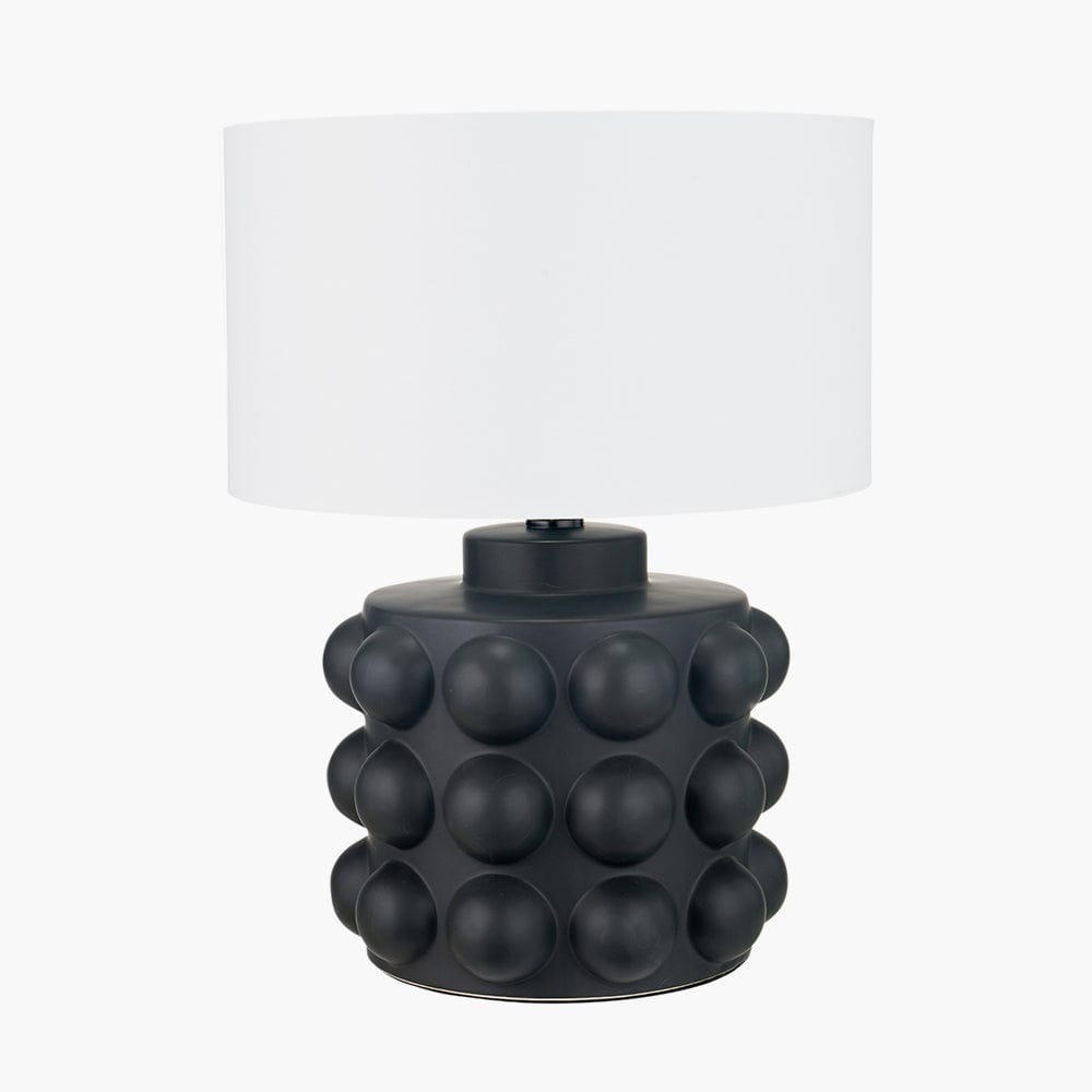Serenity Black Bobbled Ceramic Large Table Lamp Base.