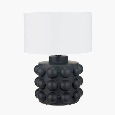 Pacific Lifestyle Lighting Serenity Black Bobbled Ceramic Large Table Lamp Base House of Isabella UK