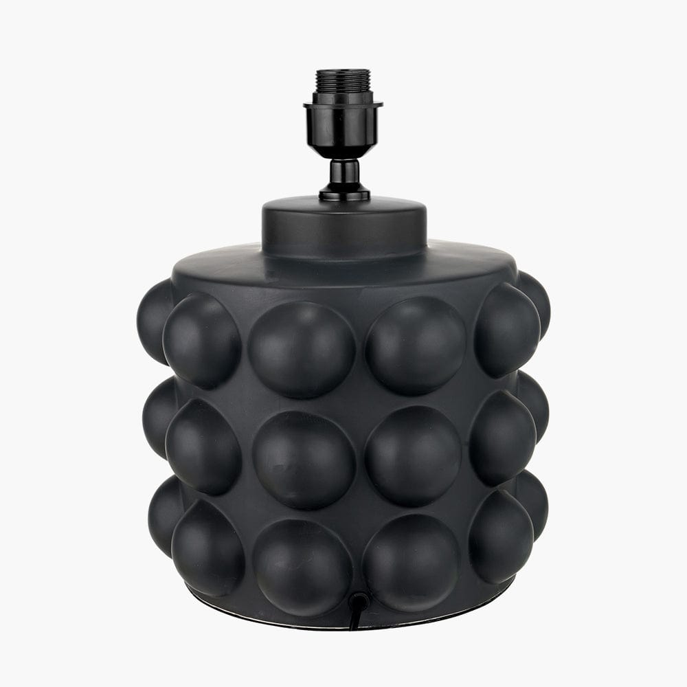 Serenity Black Bobbled Ceramic Large Table Lamp Base.