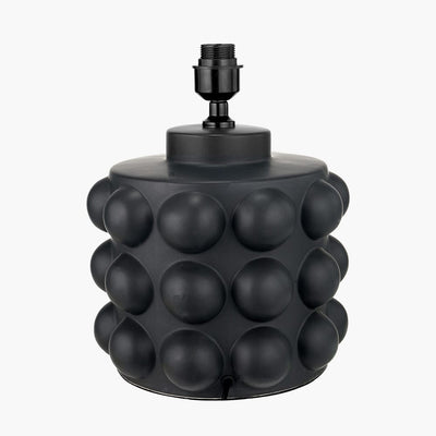 Pacific Lifestyle Lighting Serenity Black Bobbled Ceramic Large Table Lamp Base House of Isabella UK