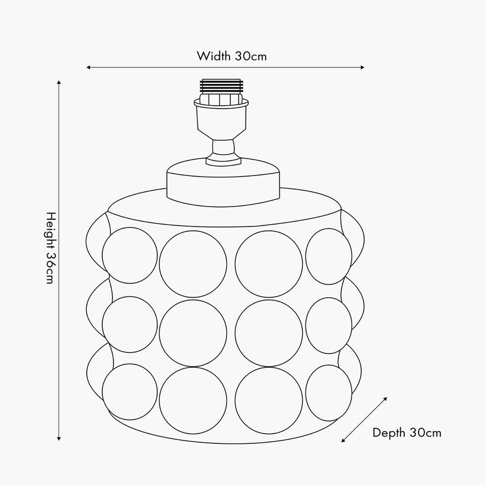 Serenity Black Bobbled Ceramic Large Table Lamp Base.