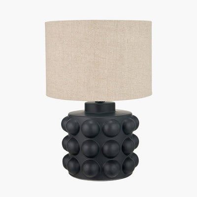 Pacific Lifestyle Lighting Serenity Black Bobbled Ceramic Large Table Lamp Base House of Isabella UK