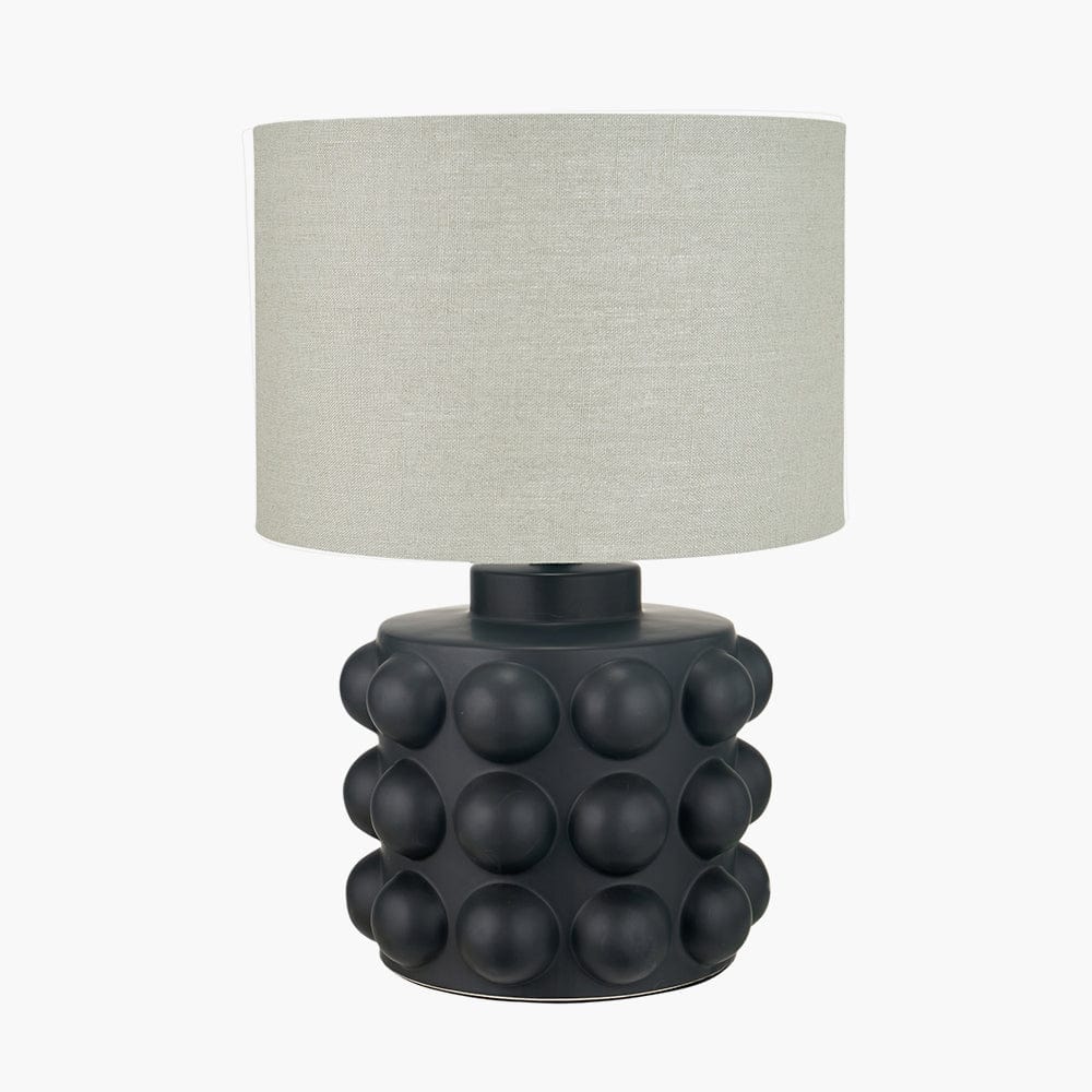 Serenity Black Bobbled Ceramic Large Table Lamp Base.