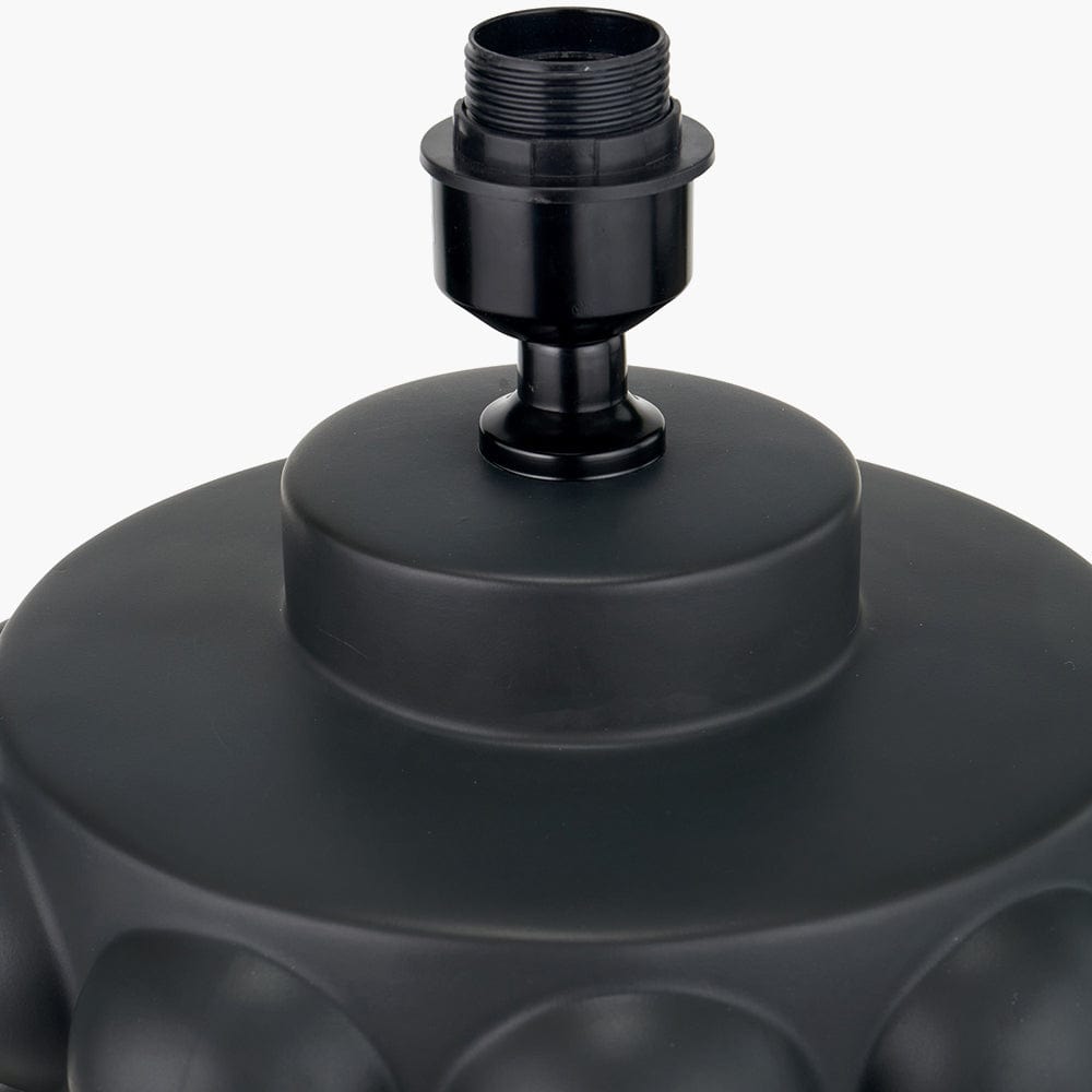 Serenity Black Bobbled Ceramic Large Table Lamp Base.