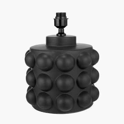 Pacific Lifestyle Lighting Serenity Black Bobbled Ceramic Large Table Lamp Base House of Isabella UK