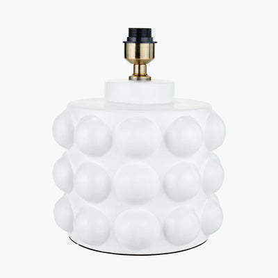 Pacific Lifestyle Lighting Serenity White Bobbled Ceramic Large Table Lamp Base House of Isabella UK