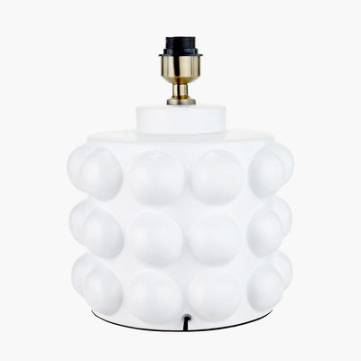 Pacific Lifestyle Lighting Serenity White Bobbled Ceramic Large Table Lamp Base House of Isabella UK