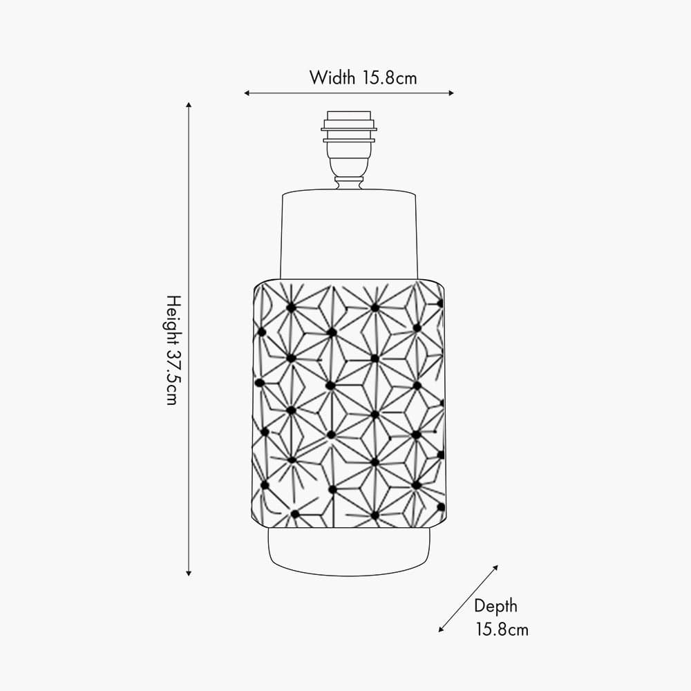 Sidra Grey Stoneware Etch Detail Table Lamp.