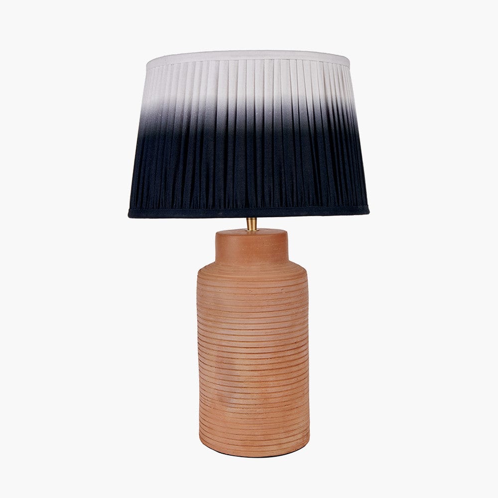 Sierra Natural Tall Ribbed Terracotta Table Lamp Base.