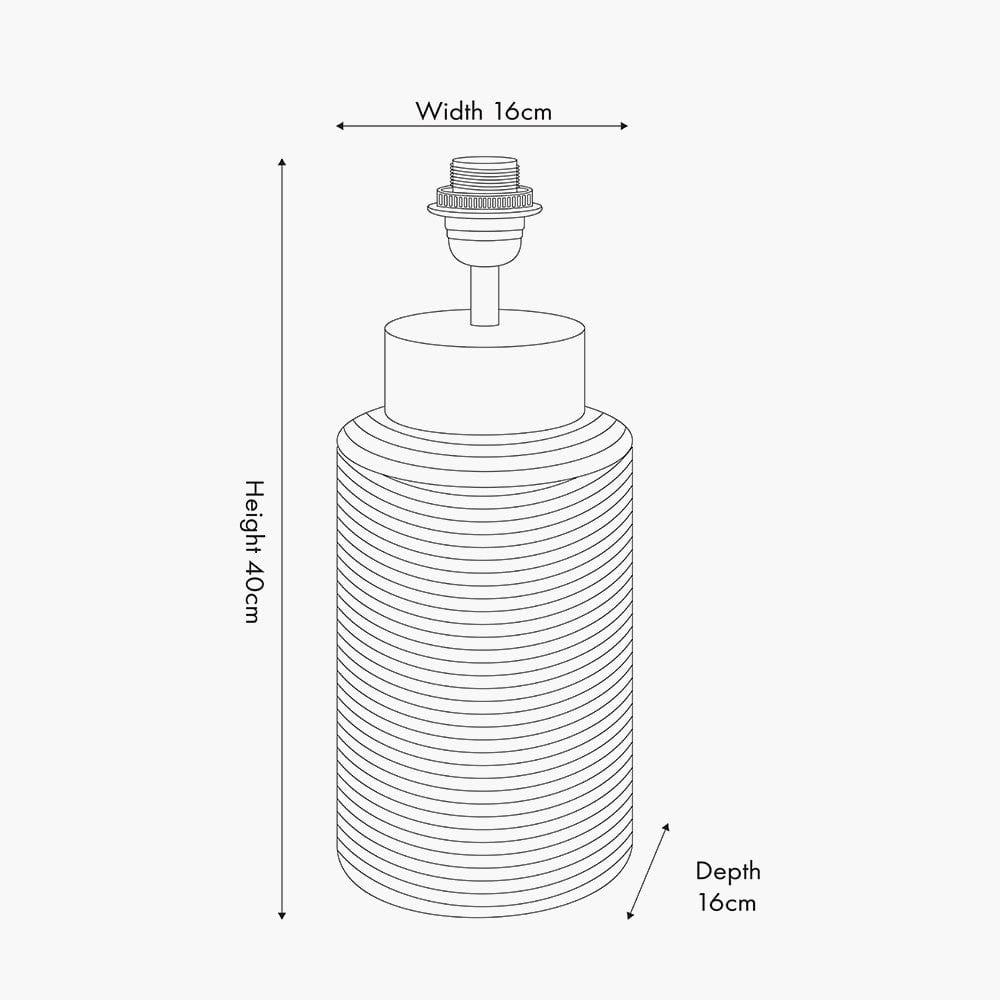 Sierra Natural Tall Ribbed Terracotta Table Lamp Base.