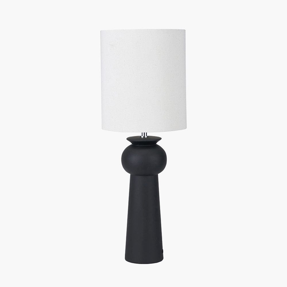 Pacific Lifestyle Lighting Sloane Black Contemporary Ceramic Table Lamp House of Isabella UK