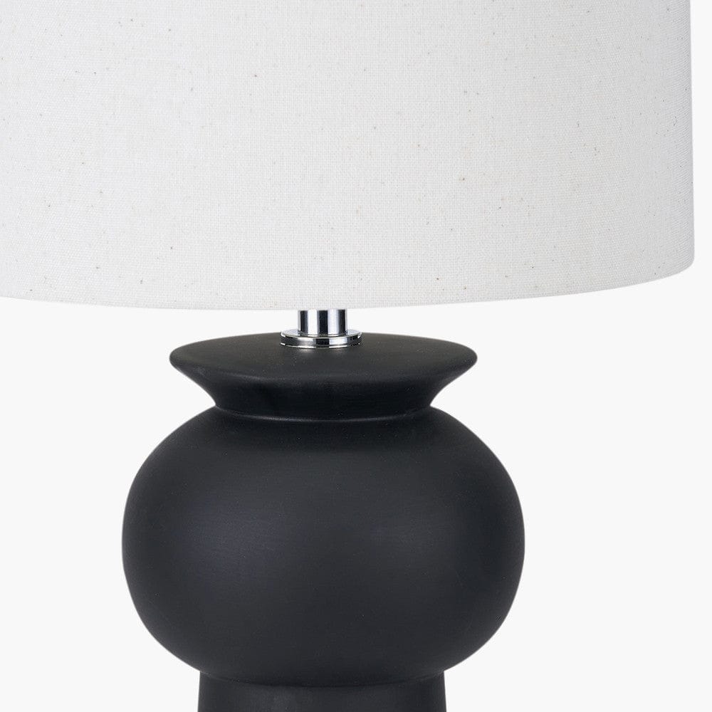 Pacific Lifestyle Lighting Sloane Black Contemporary Ceramic Table Lamp House of Isabella UK