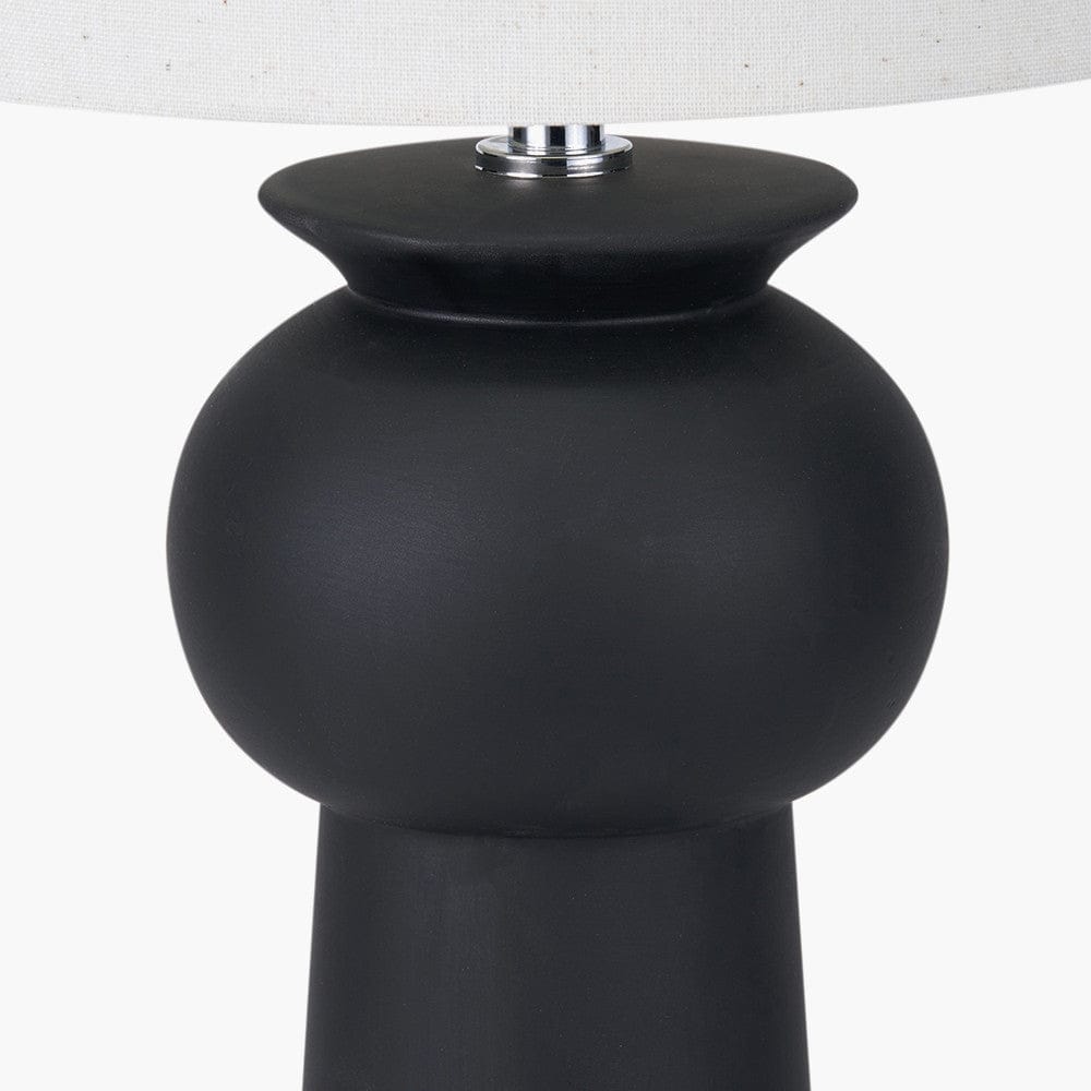 Pacific Lifestyle Lighting Sloane Black Contemporary Ceramic Table Lamp House of Isabella UK