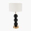 Pacific Lifestyle Lighting Sofia Black and Gold Enamel 3 Ball Table Lamp Base House of Isabella UK