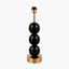 Pacific Lifestyle Lighting Sofia Black and Gold Enamel 3 Ball Table Lamp Base House of Isabella UK