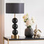 Pacific Lifestyle Lighting Sofia Black and Gold Enamel 3 Ball Table Lamp Base House of Isabella UK