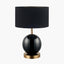 Sofia Black and Gold Enamel Table Lamp Base.