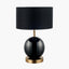 Sofia Black and Gold Enamel Table Lamp Base.