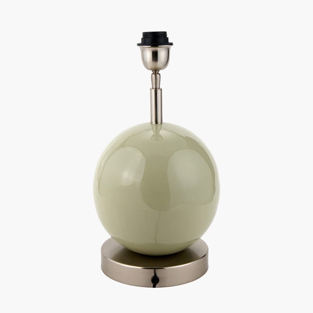 Pacific Lifestyle Lighting Sofia Sage and Silver Enamel Table Lamp Base House of Isabella UK