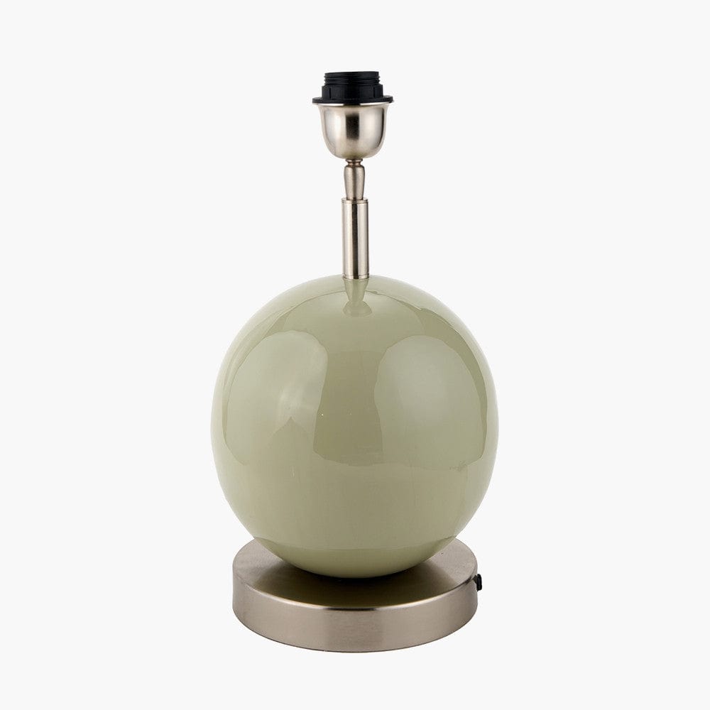 Pacific Lifestyle Lighting Sofia Sage and Silver Enamel Table Lamp Base House of Isabella UK