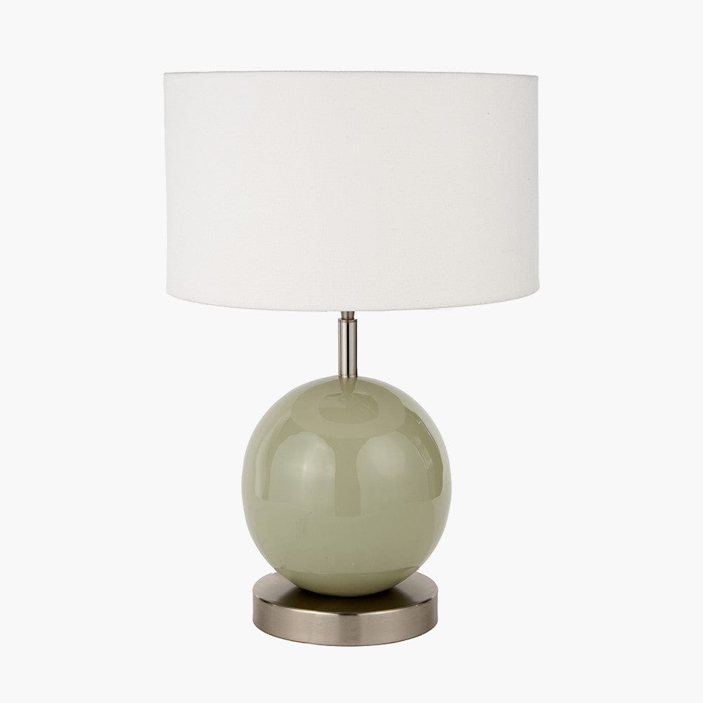 Pacific Lifestyle Lighting Sofia Sage and Silver Enamel Table Lamp Base House of Isabella UK