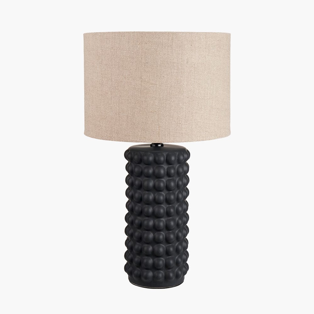 Pacific Lifestyle Lighting Sohan Black Bobbled Ceramic Tall Table Lamp Base House of Isabella UK