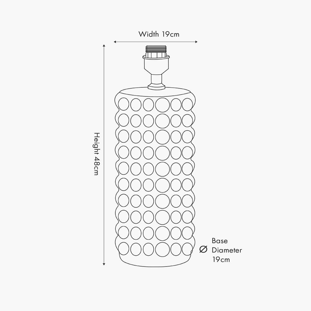 Sohan White Bobbled Ceramic Tall Table Lamp Base.
