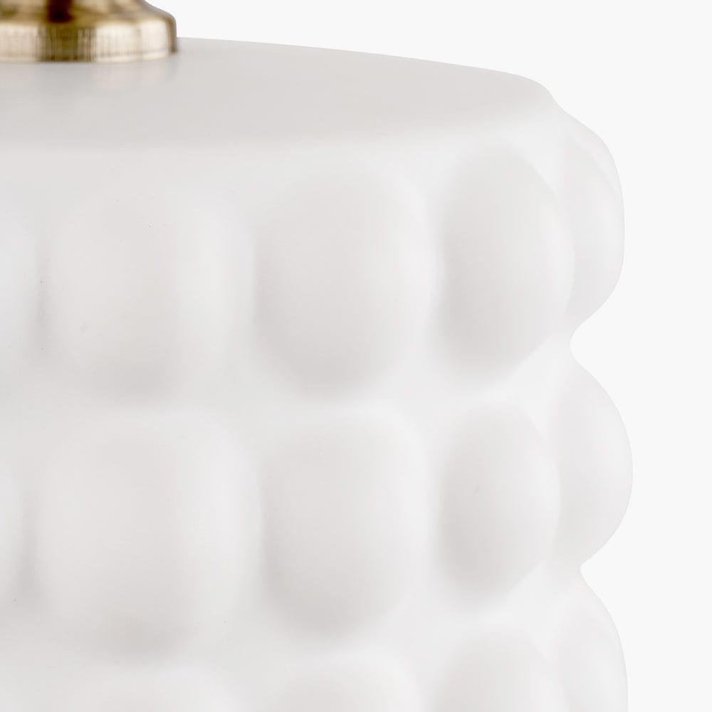 Sohan White Bobbled Ceramic Tall Table Lamp Base.