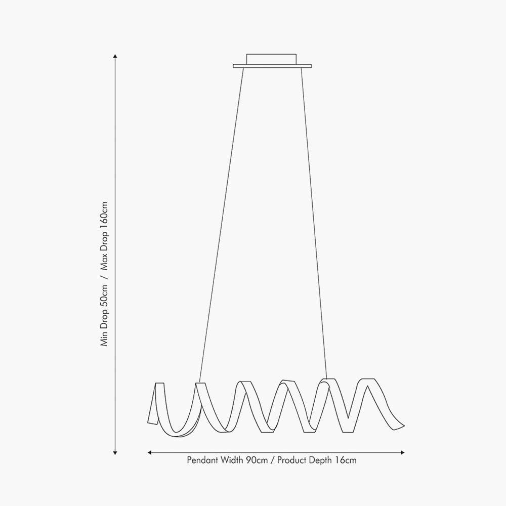 Solaris Grey Spiral Electrified Pendant.