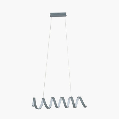 Pacific Lifestyle Lighting Solaris Grey Spiral Electrified Pendant House of Isabella UK