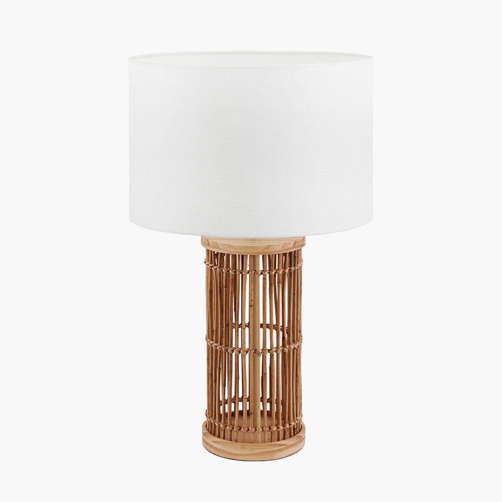Sorbus Natural Ribbed Tall Table Lamp.