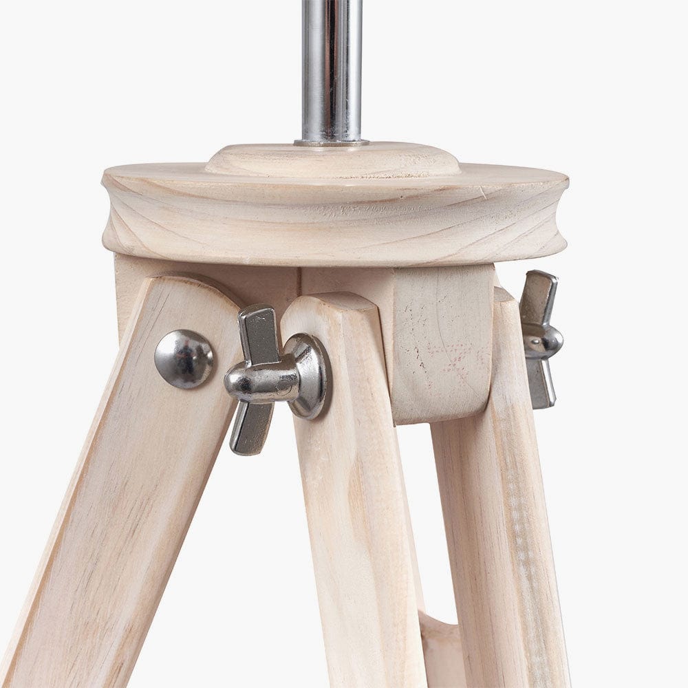Staithes Natural & Silver Marine Tripod Floor Lamp.