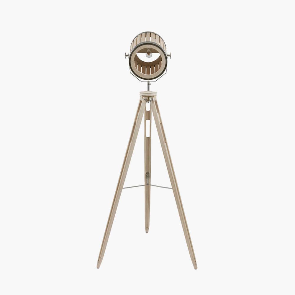 Staithes Natural & Silver Marine Tripod Floor Lamp.