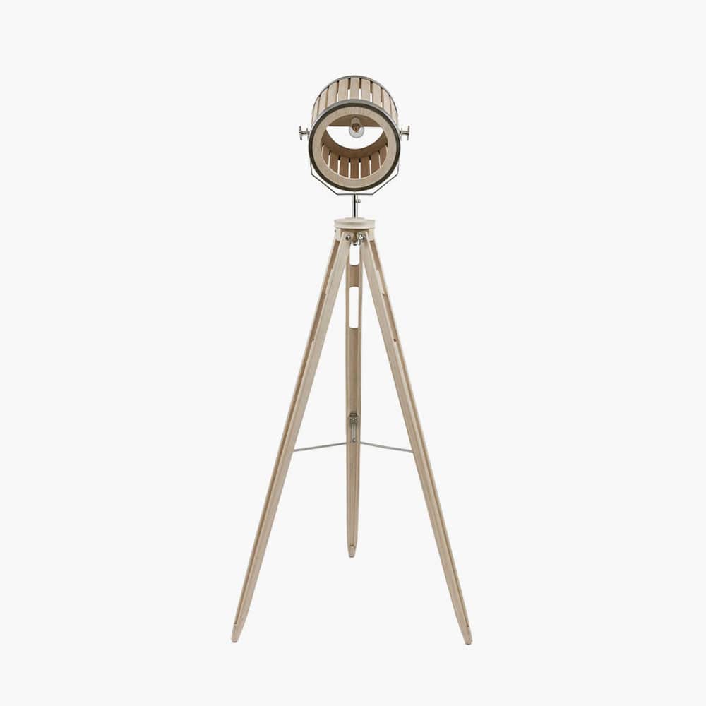 Pacific Lifestyle Lighting Staithes Natural & Silver Marine Tripod Floor Lamp House of Isabella UK