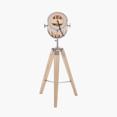 Pacific Lifestyle Lighting Staithes Natural & Silver Marine Tripod Table Lamp House of Isabella UK