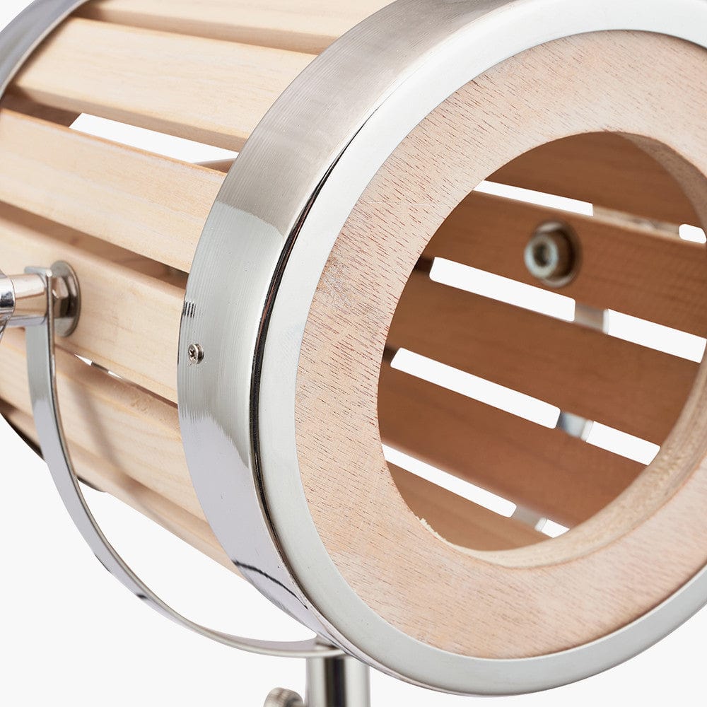 Staithes Natural & Silver Marine Tripod Table Lamp.