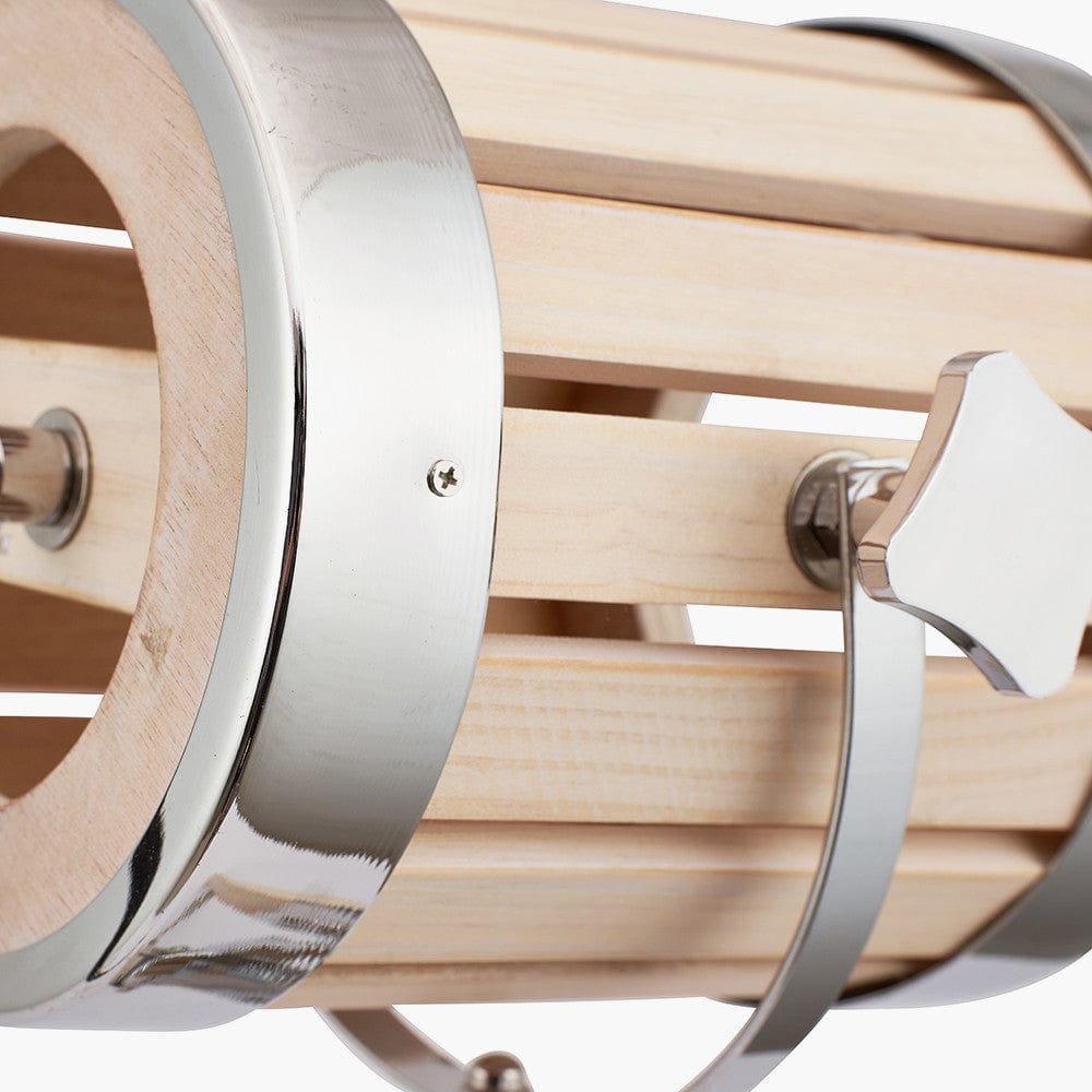 Staithes Natural & Silver Marine Tripod Table Lamp.