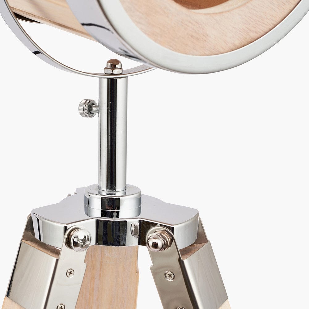 Staithes Natural & Silver Marine Tripod Table Lamp.